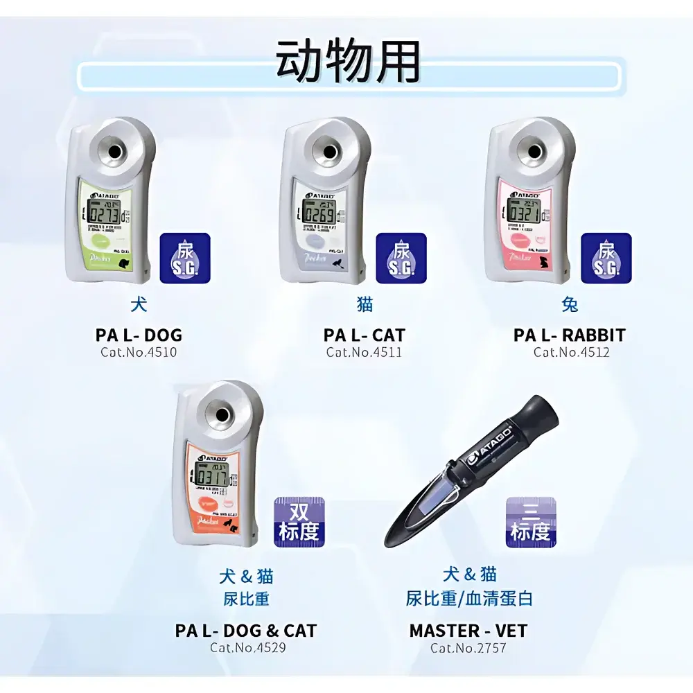 ATAGO PAL-DOG & CAT Veterinary Urinometer (Refractometer for Canine and Feline Urine Specific Gravity)