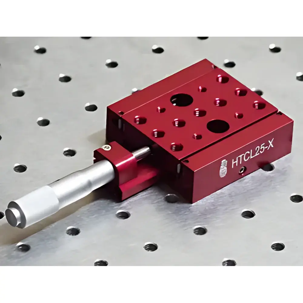 HTCL25-X Manual Translation Stage with 25 mm Travel, Differential Micrometer Drive, Center-Driven Configuration