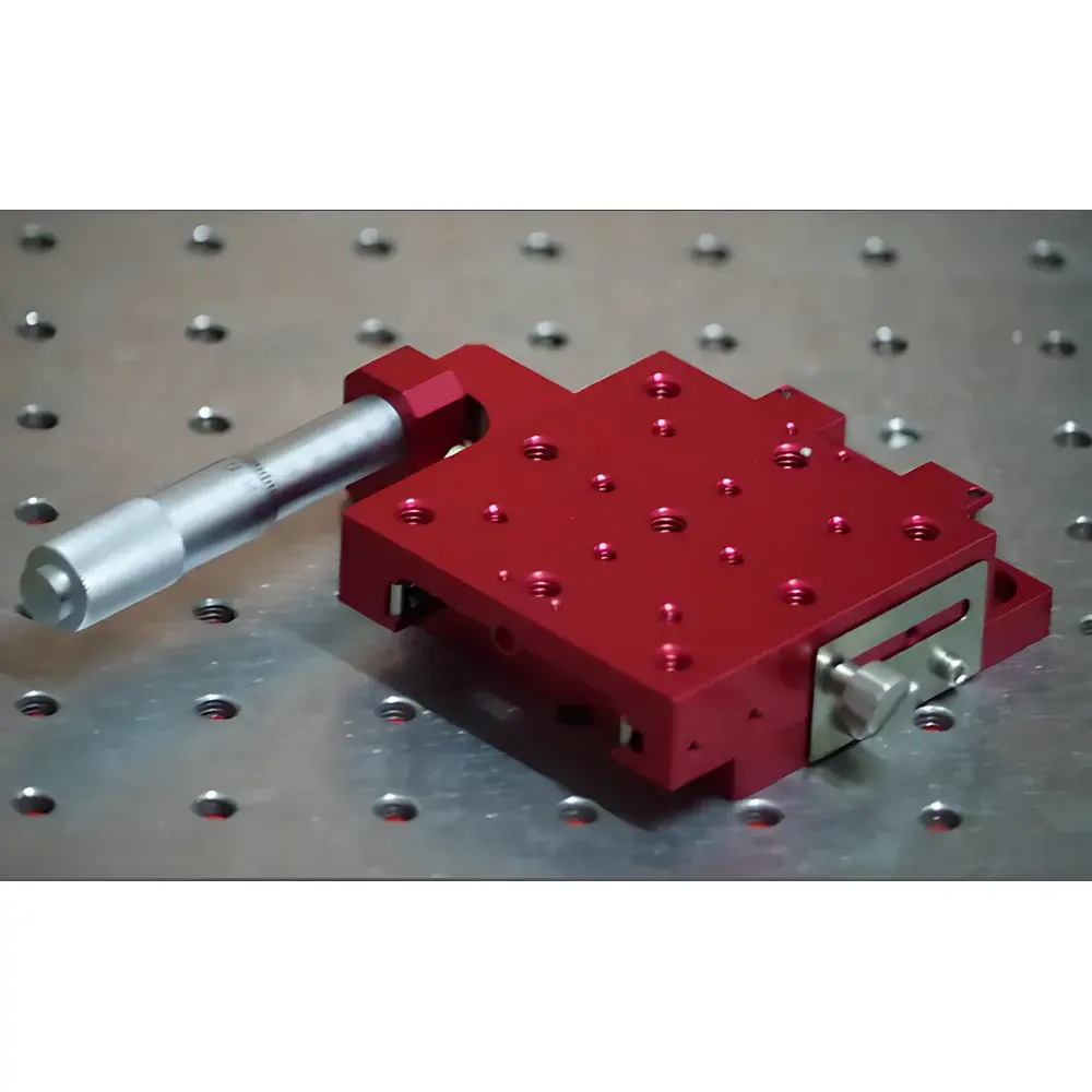 HT HTML25-NS Manual Translation Stage with 25 mm Travel and Left-Side Micrometer Drive