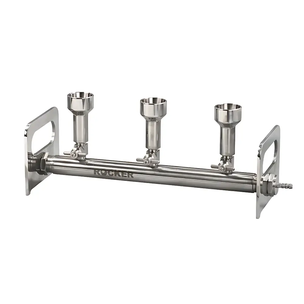 ROCKER BioVac 320 Triple-Position Stainless Steel Vacuum Filtration Manifold