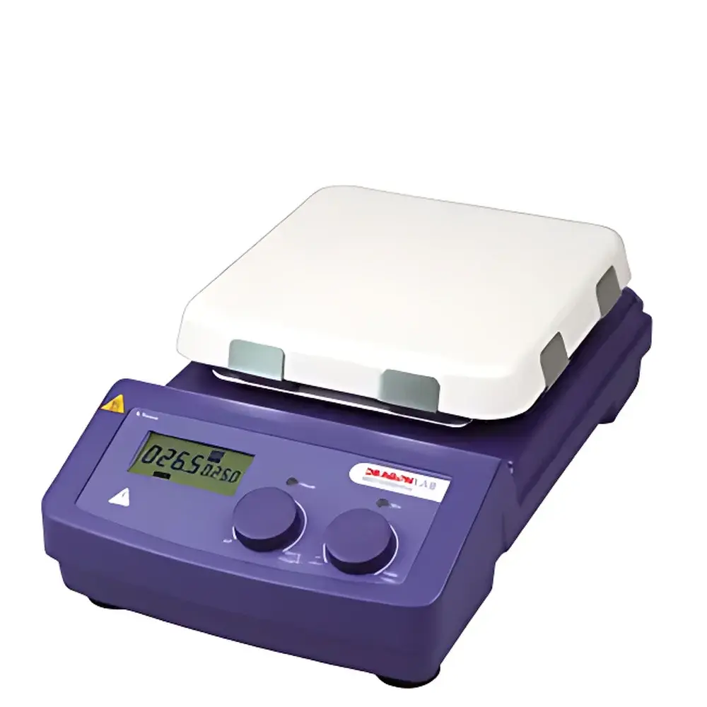 DLAB MS7-H550-Pro LCD Digital Programmable Heating Magnetic Stirrer with 7-inch Square Ceramic Plate
