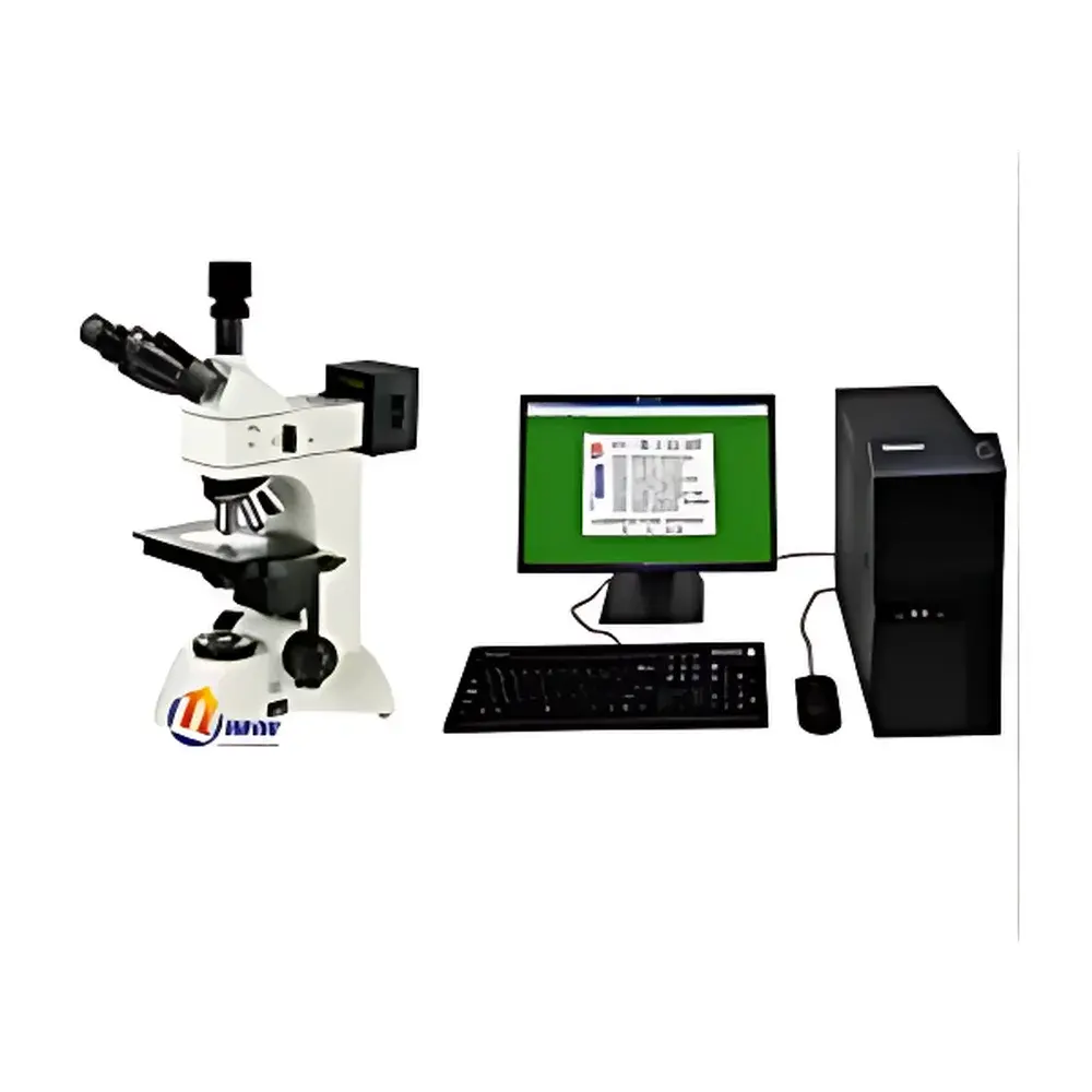 YANRUN MMAS-18 Infinity-Corrected Upright Transmitted/Reflected Light Metallurgical Microscope with Integrated Image Analysis System