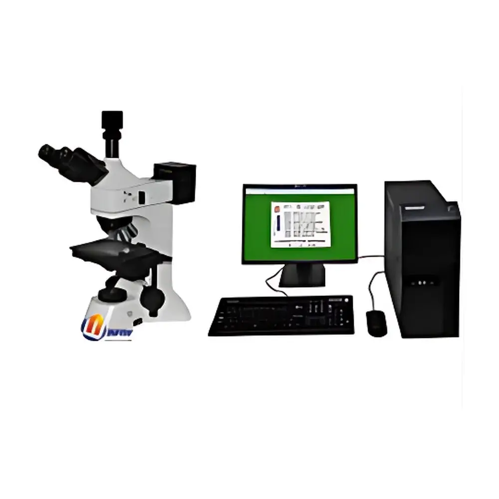YANRUN MMAS-19 Upright Metallurgical Microscope with Differential Interference Contrast (DIC) and Integrated Image Analysis System
