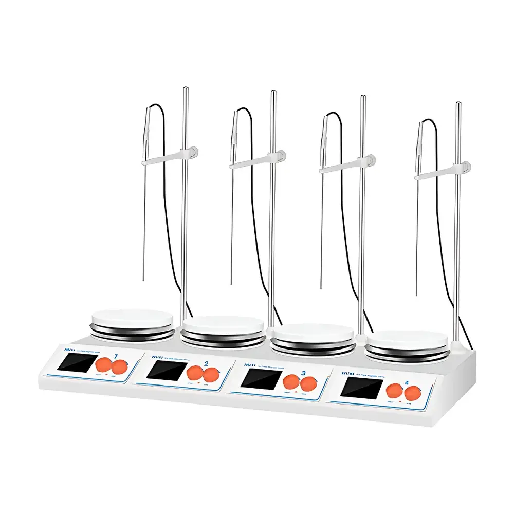 HUXI HMS-4G Four-Position Magnetic Stirrer with Independent Heating and Stirring Control