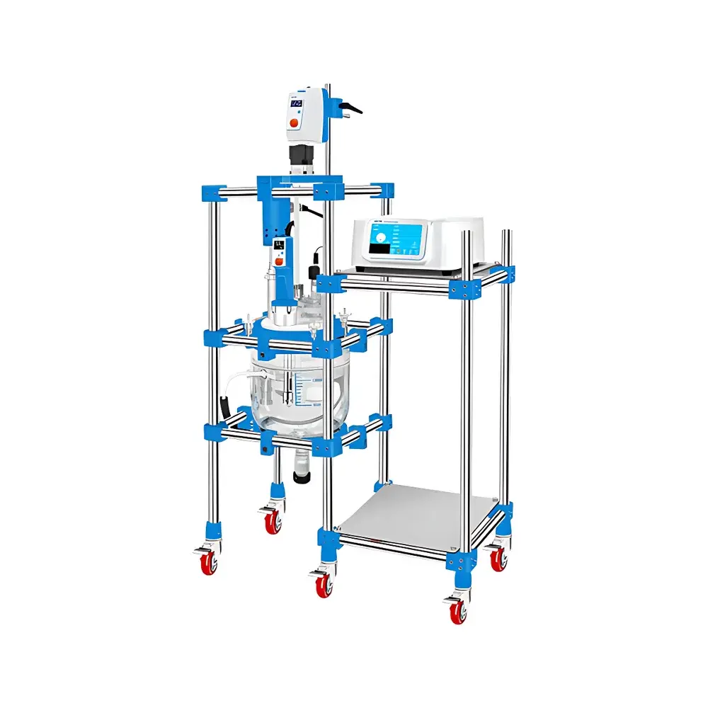 HUXI HX-CF5 Ultrasonic Double-Jacketed Glass Reactor