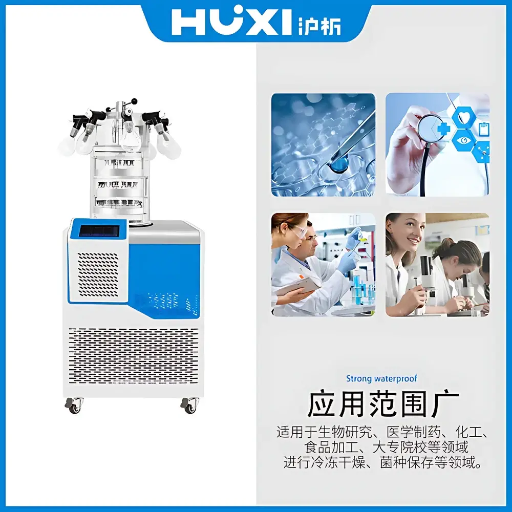 HUXI HXLG-12-50DG Manifold-Type Lyophilizer with Stoppering Function