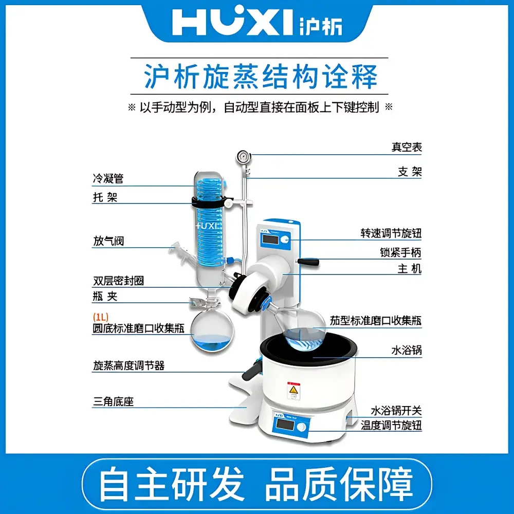 HUXI HR-21M Manual-Lift Rotary Evaporator