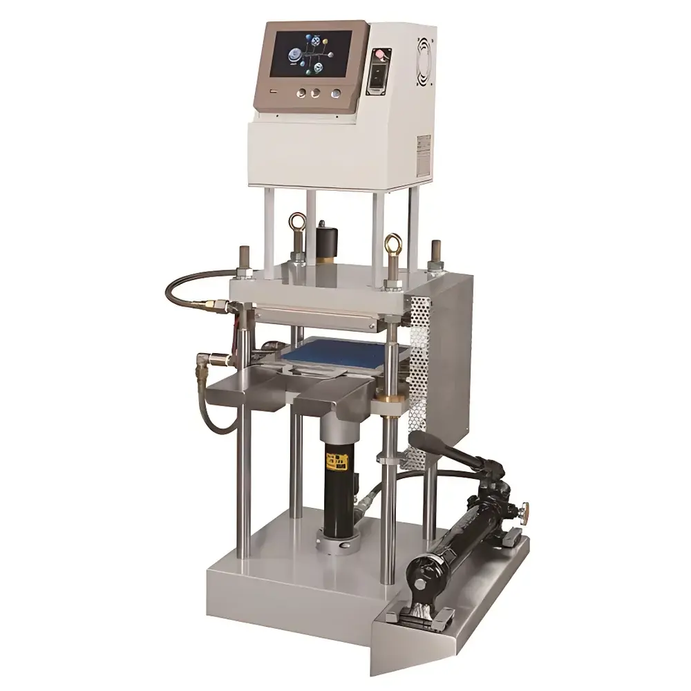 Cometech QC-677A Manual Hydraulic Hot Press for Rubber & Plastic Vulcanization Testing