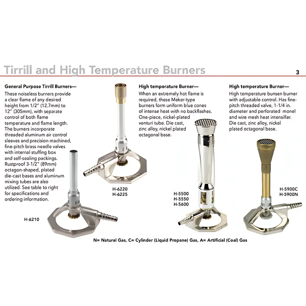 Humboldt H-5600 Bunsen Burner for Thermal Protective Performance (TPP) and Convective Heat Testing