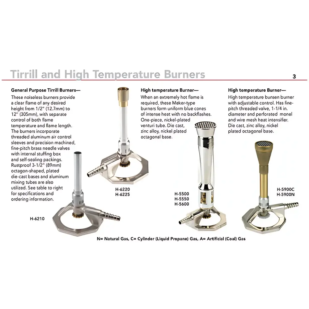 Tirril H-5025 Multi-Purpose Laboratory Bunsen Burner
