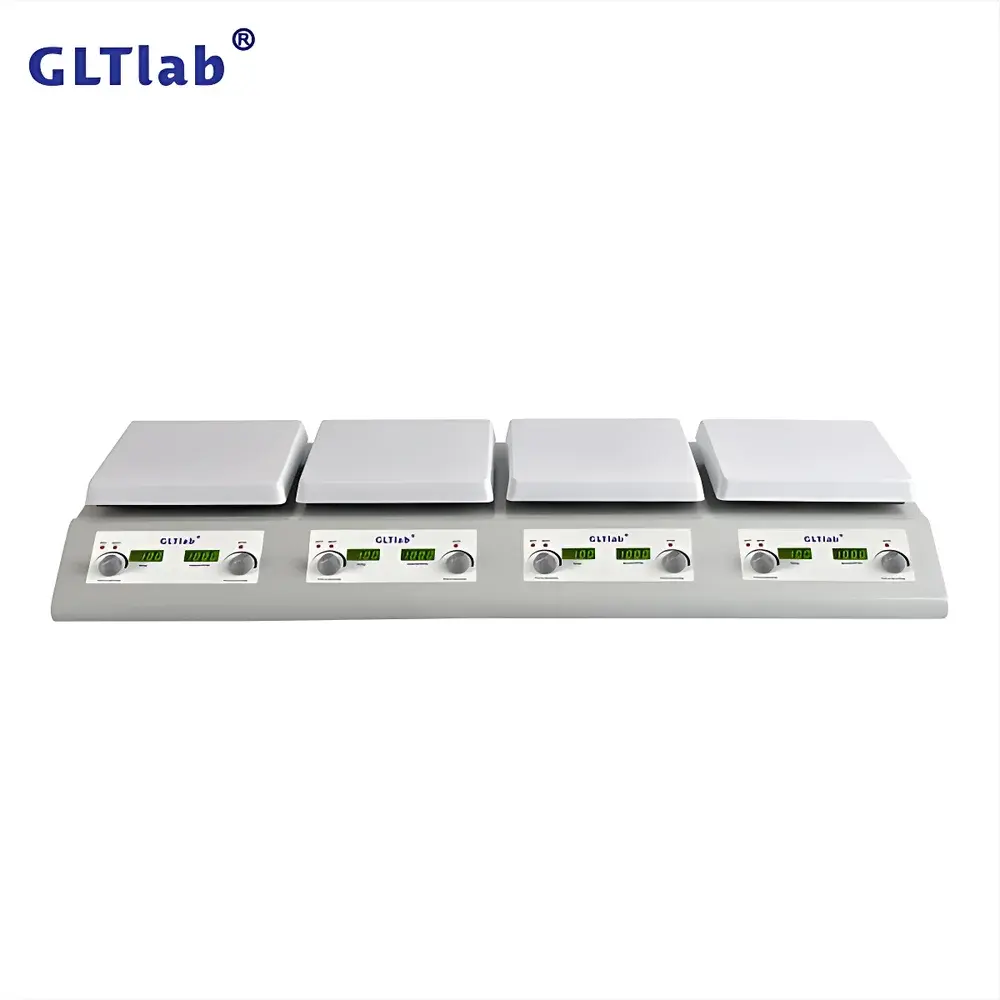 GLTLab SHC-4P Four-Position Ceramic-Plate Heated Magnetic Stirrer
