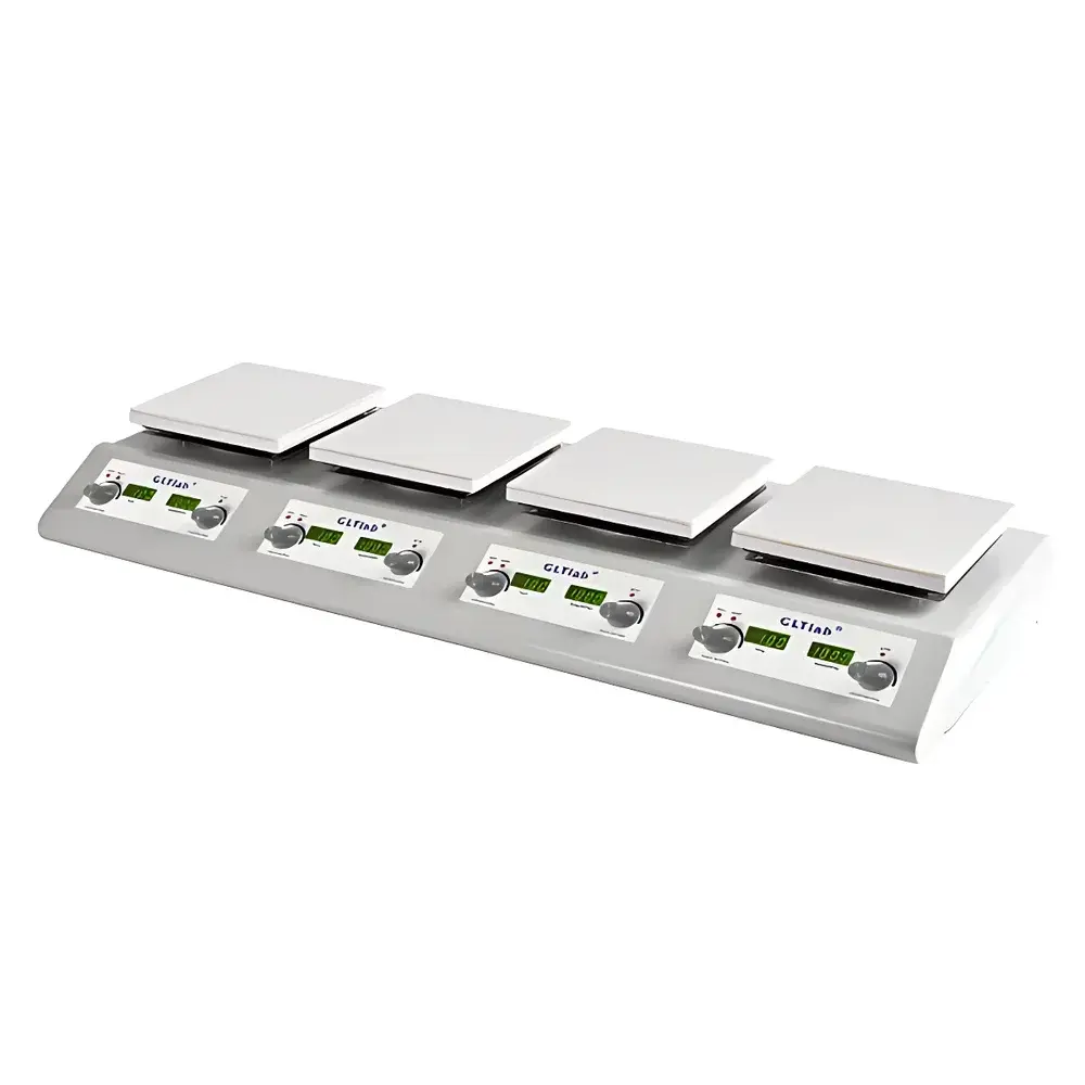 GLTLab SHC-4P Four-Position Ceramic-Plate Heated Magnetic Stirrer