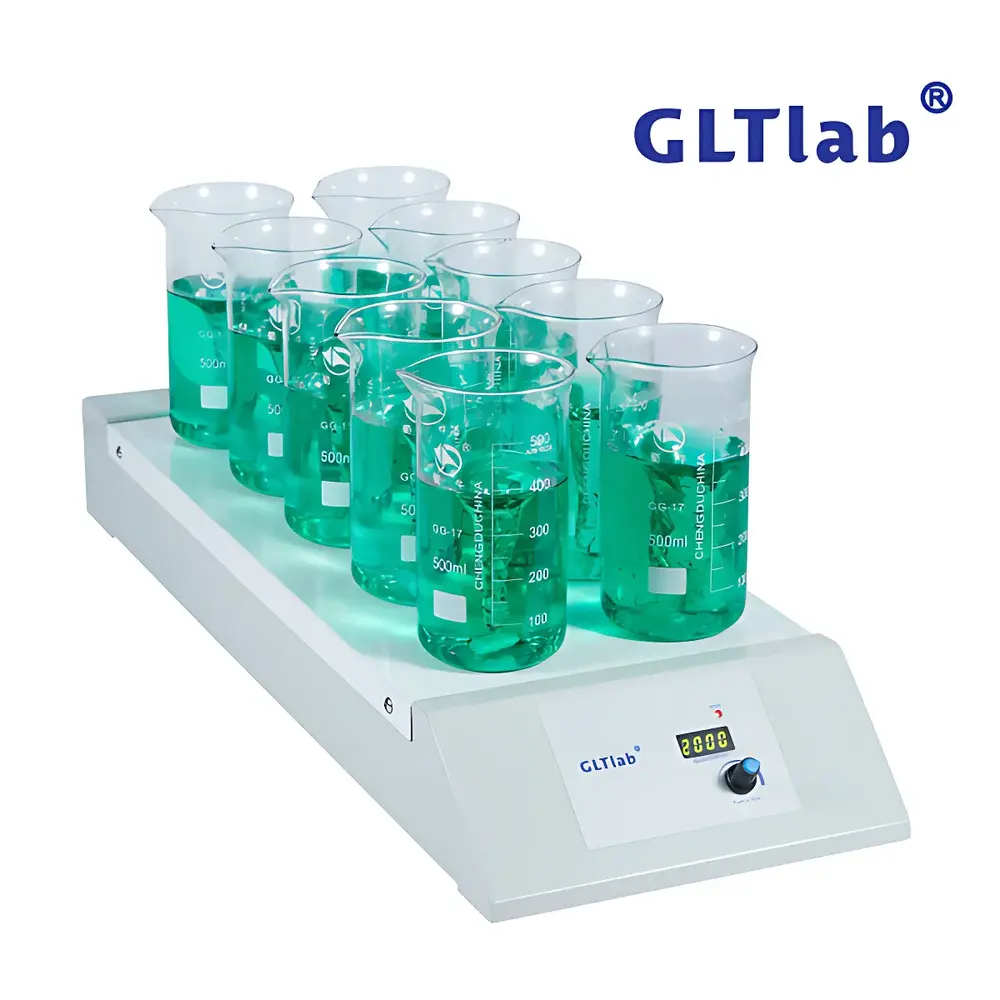 GLTLab SS-10N Ten-Position Digital Magnetic Stirrer