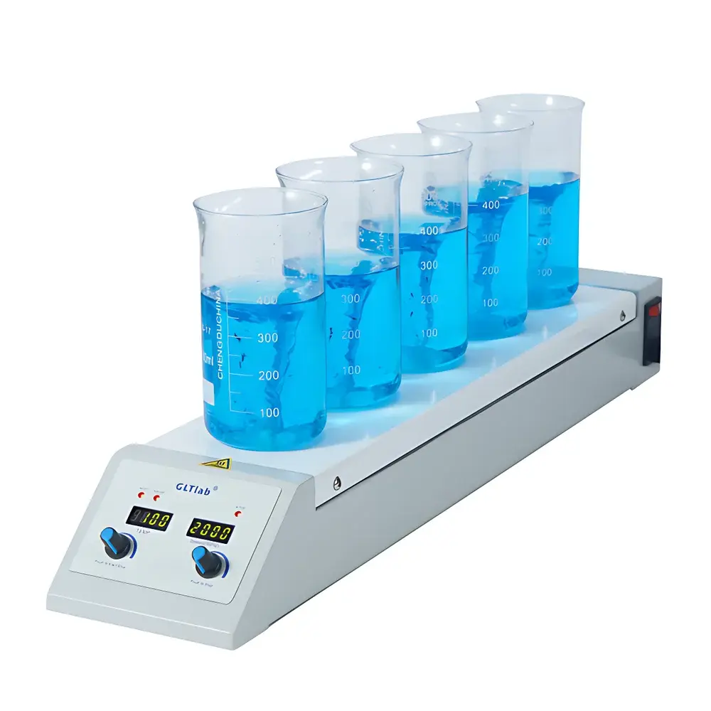 GLTlab SHA-5N Five-Position Heated Magnetic Stirrer