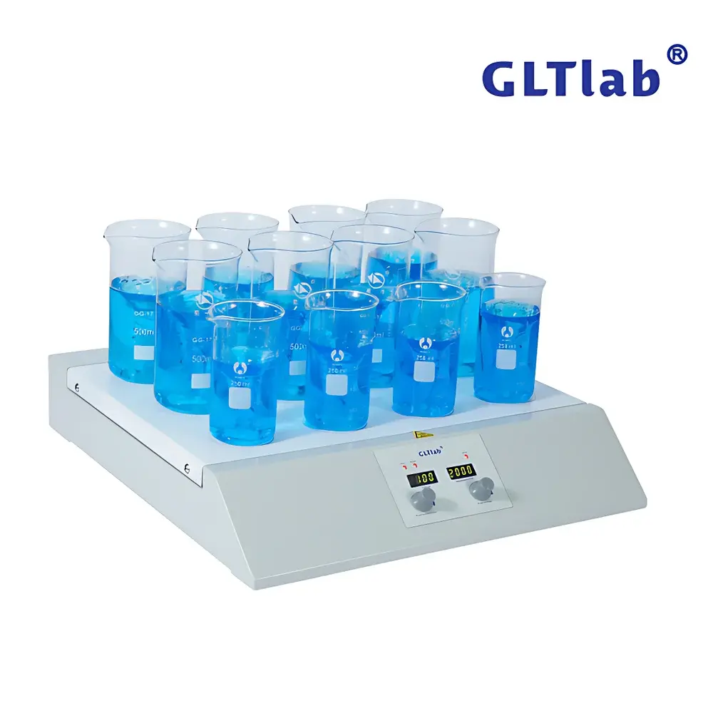 GLTLab SHA-12N 12-Position Heated Magnetic Stirrer