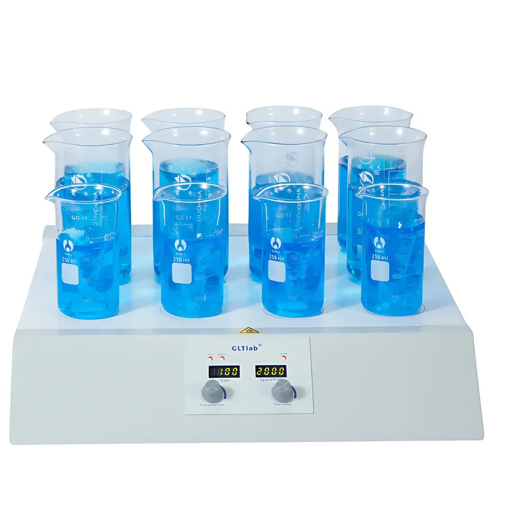 GLTLab SHA-12N 12-Position Heated Magnetic Stirrer