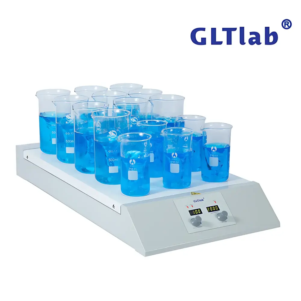 GLTLab SHA-15N 15-Position Digital Programmable Heating Magnetic Stirrer