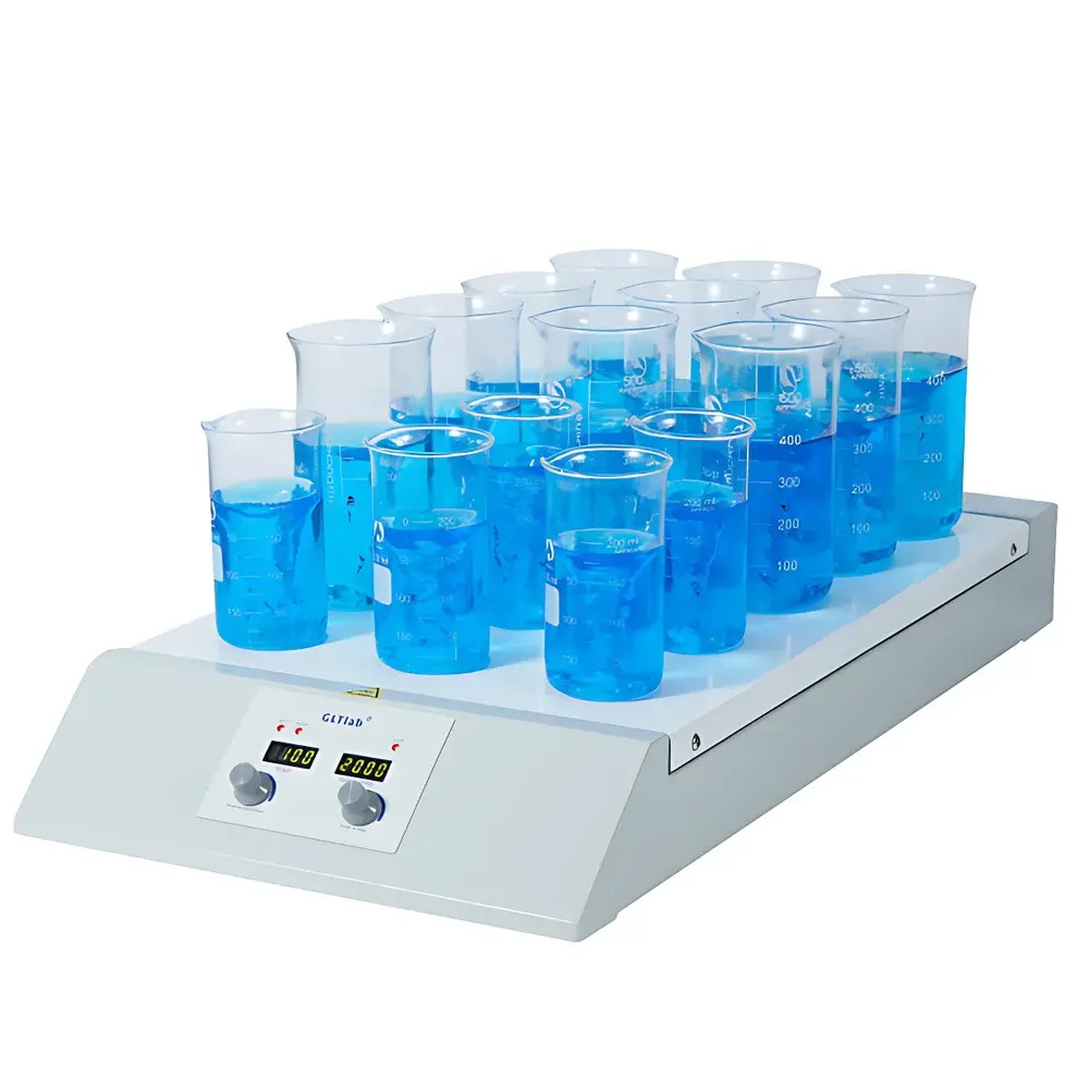 GLTLab SHA-15N 15-Position Digital Programmable Heating Magnetic Stirrer