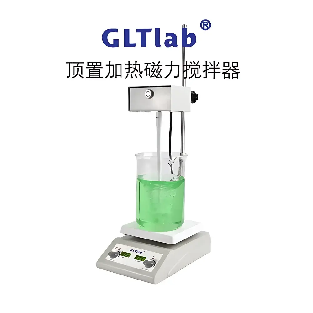 GLTlab OSH-GD Top-Mounted Heated Magnetic Stirrer with 7-inch Anodized Aluminum Heating Plate