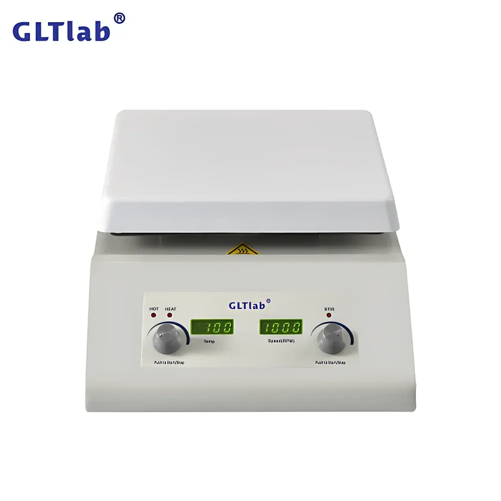 GLTlab OSH-GD Top-Mounted Heated Magnetic Stirrer with 7-inch Anodized Aluminum Heating Plate