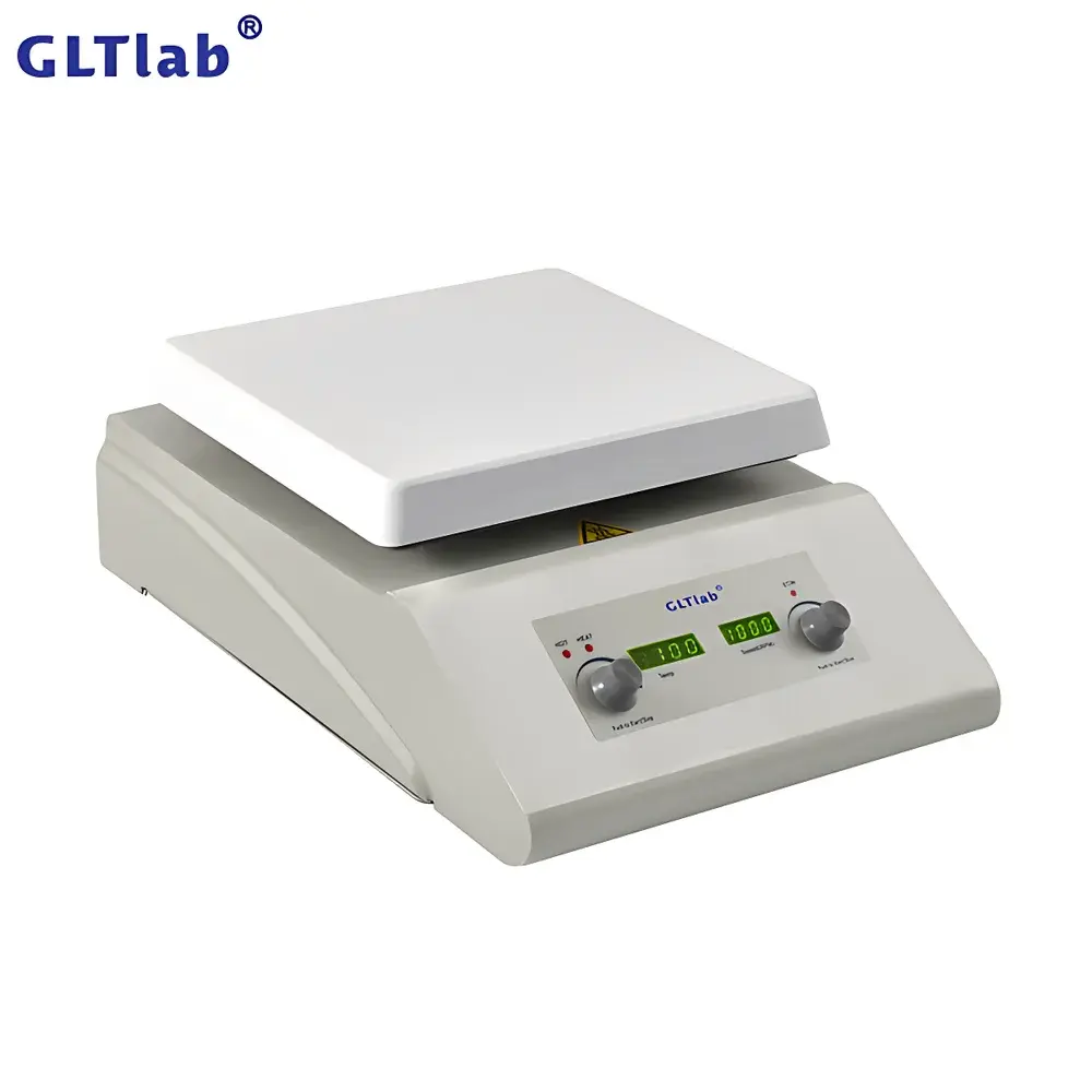 GLTlab OSH-GD Top-Mounted Heated Magnetic Stirrer with 7-inch Anodized Aluminum Heating Plate