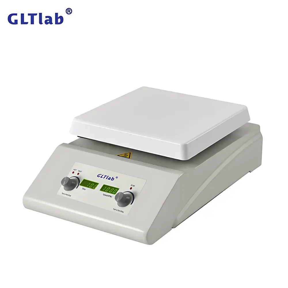 GLTlab OSH-GD Top-Mounted Heated Magnetic Stirrer with 7-inch Anodized Aluminum Heating Plate