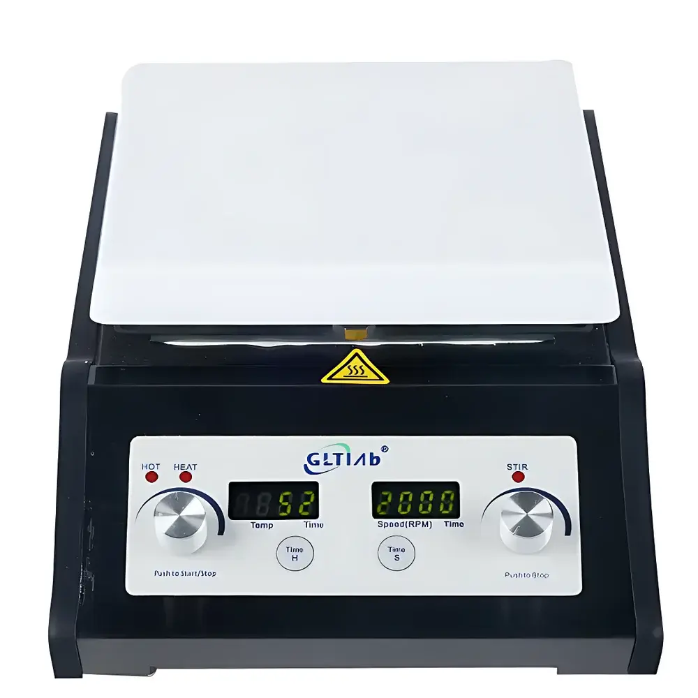 GLTlab SHA-1-SS Stainless Steel Constant-Temperature Magnetic Stirring Hot Plate with Oil/Water Bath Capability