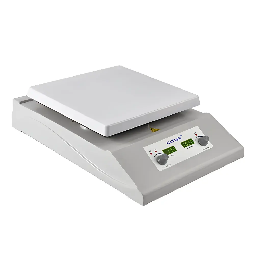 GLTlab SHA-2D 10-Inch High-Temperature Ceramic-Coated Magnetic Stirrer with Integrated Heating Plate