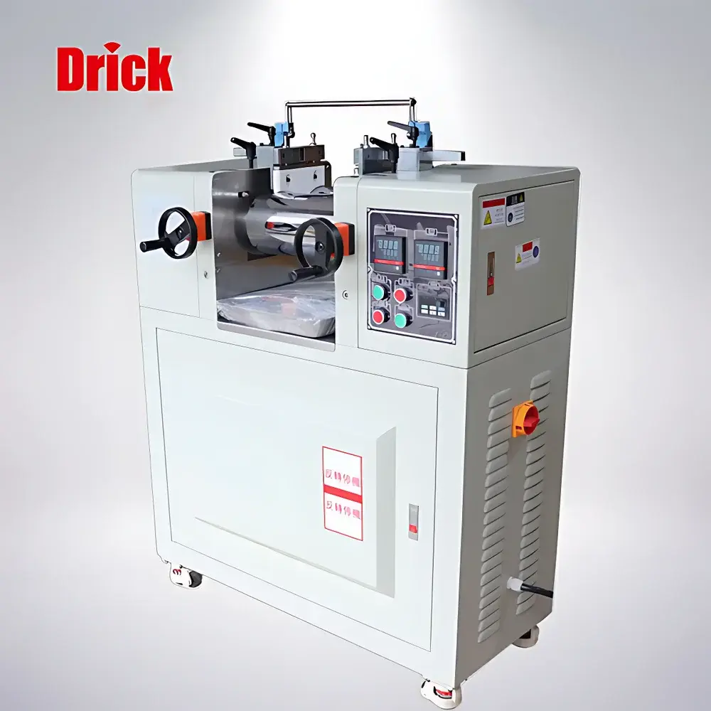 Drick DRK6175 Open Two-Roll Mill for Polymer Compounding and Pigment Dispersion