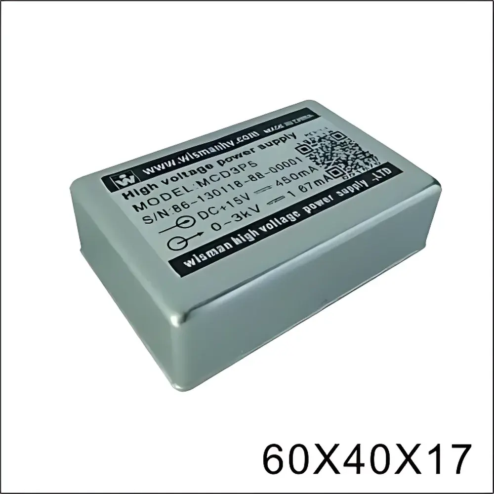 Wiseman MCD Series Positive-Polarity 3 kV / 5 W Low-Drift High-Voltage Power Supply Module for Electron Microscopy