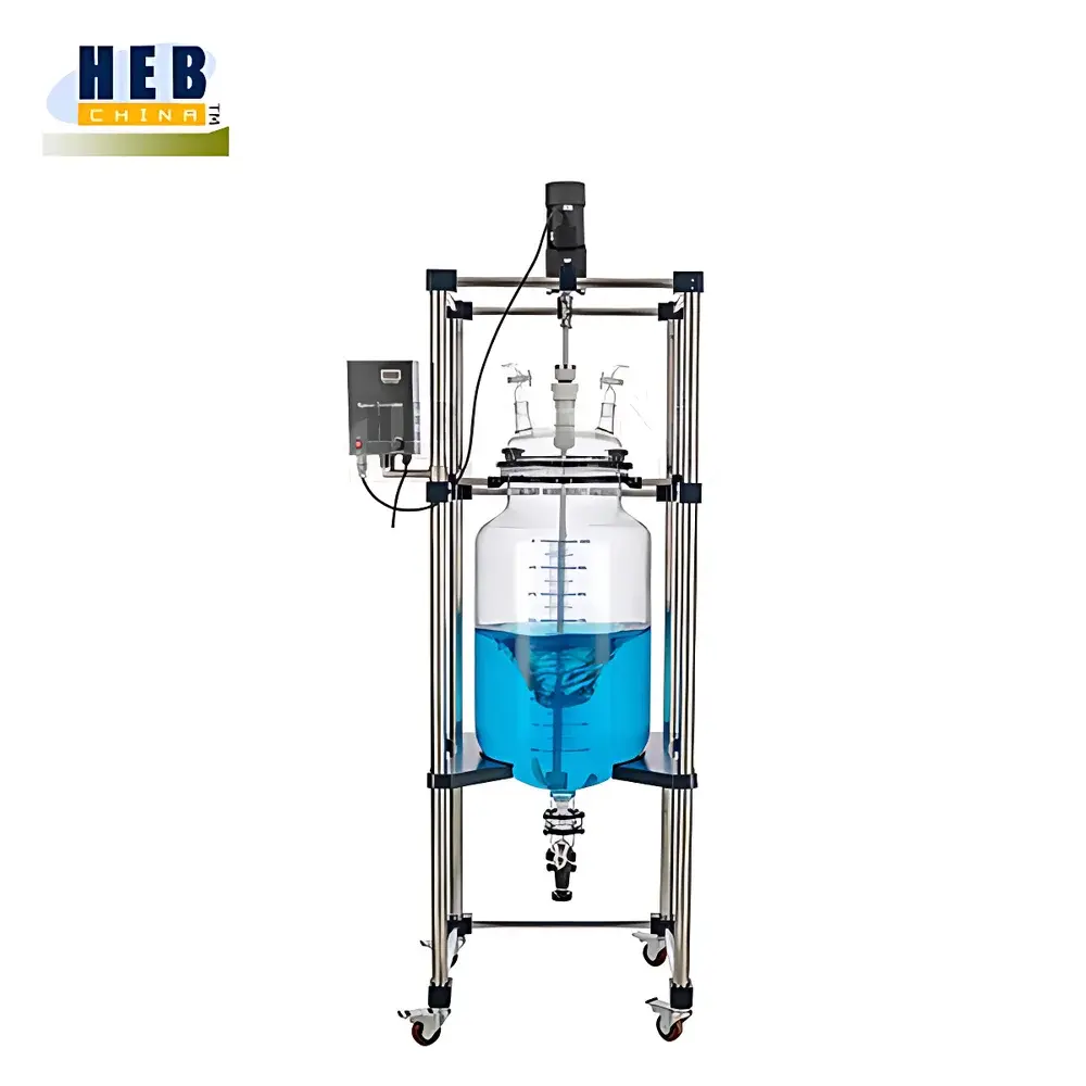 Jihepu FY-20L Borosilicate Glass Separatory Reactor with Integrated Stirring and Vacuum Control