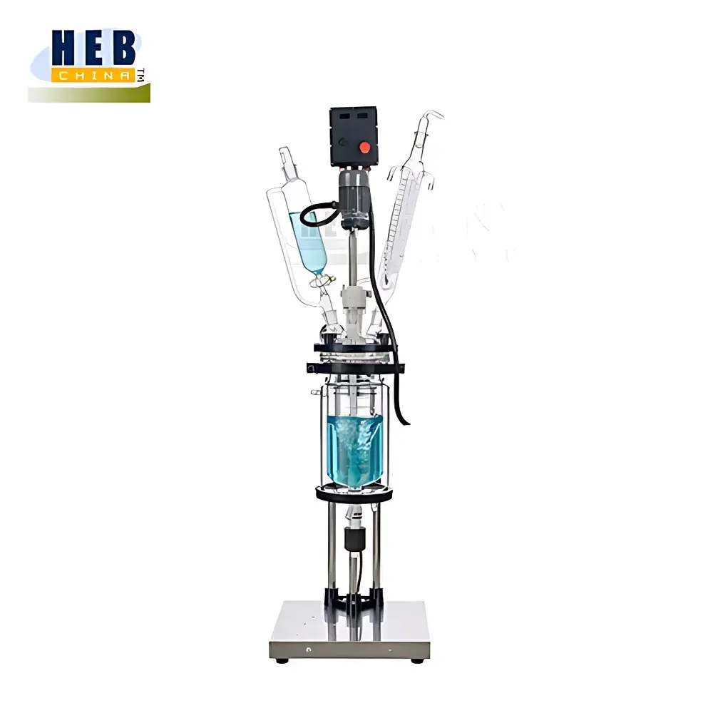Jihepu HEB-2L Dual-Jacketed Glass Reactor