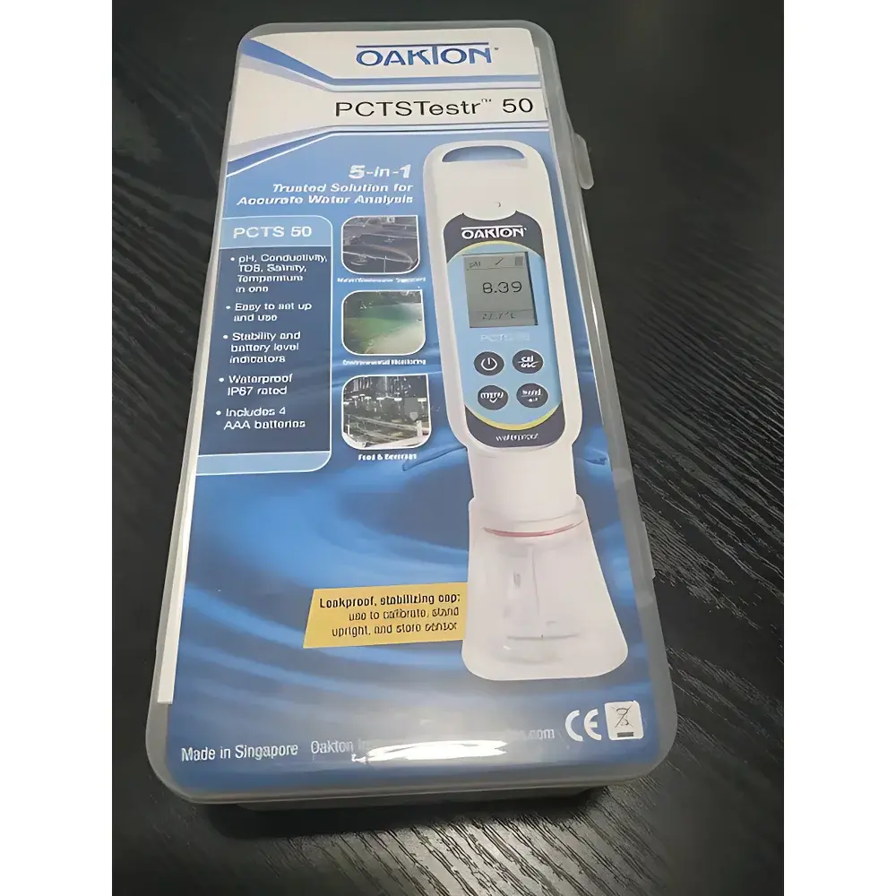 Oakton PCTSTestr 50 Waterproof Pocket pH/Conductivity/TDS/Salinity/Temperature Tester