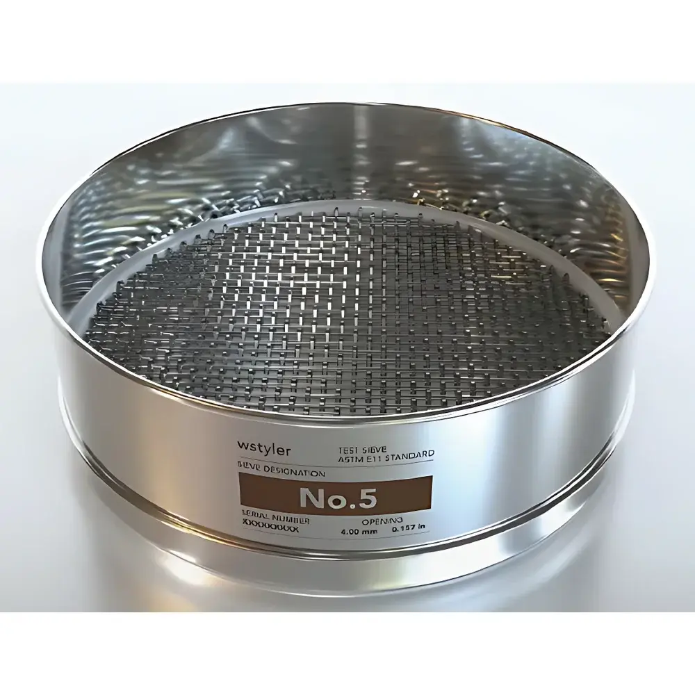 W.S. Tyler 8-inch (20 cm) Stainless Steel and Brass Test Sieve Set