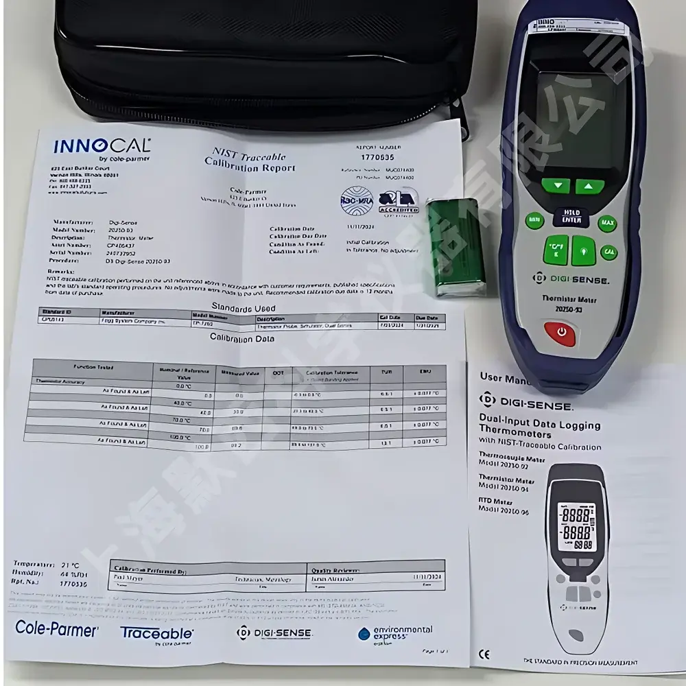 Digi-Sense Model 20250-93 Digital Thermistor Thermometer with NIST-Traceable Calibration Certificate