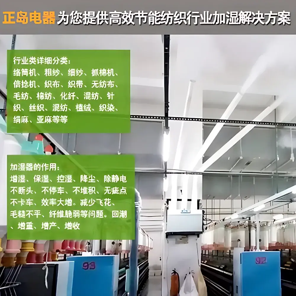 ZEDO ZS-120Z Industrial Ultrasonic Humidifier for Textile Manufacturing Facilities