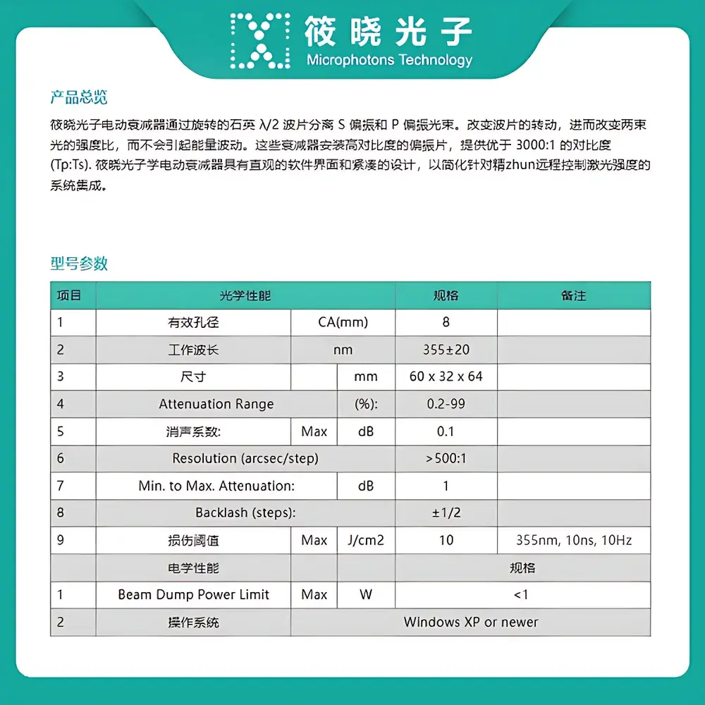 Altechna MOTOR-VOA-355 355 nm Motorized Variable Optical Attenuator
