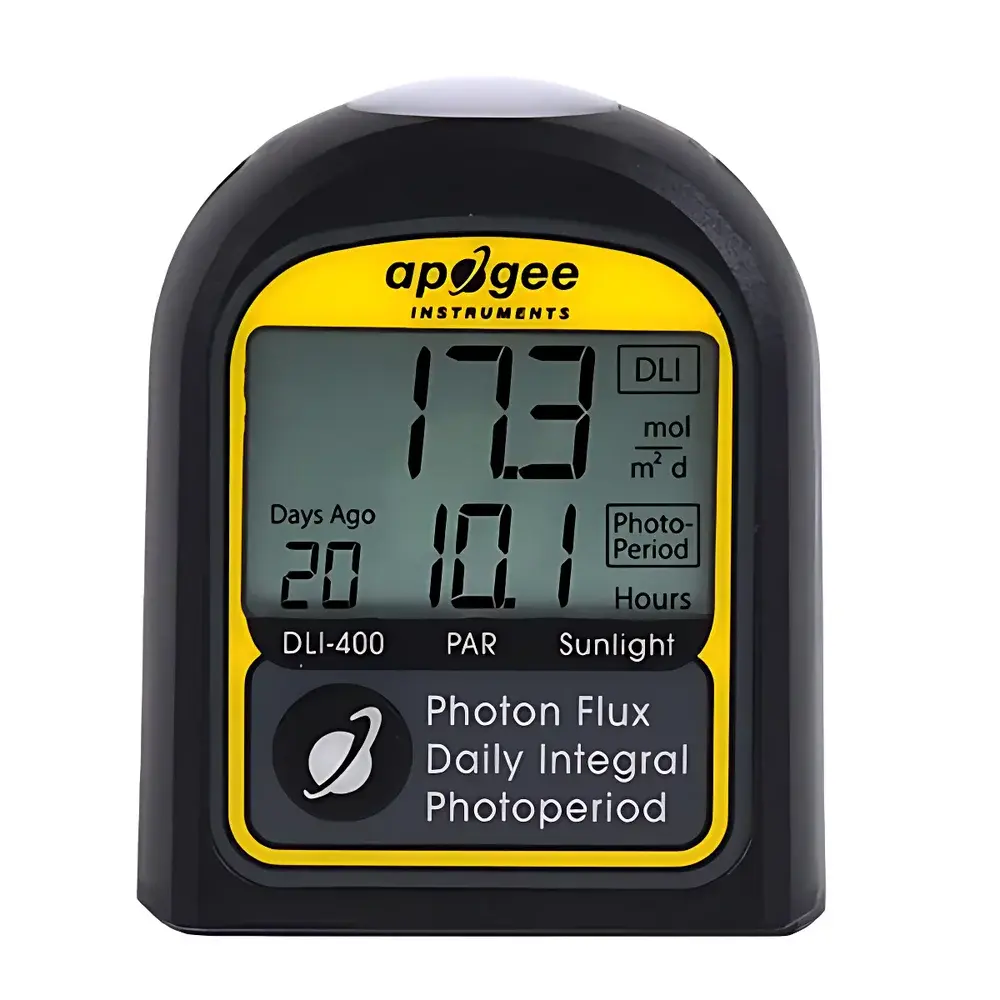 Apogee DLI400 / DLI500 / DLI600 Photosynthetic Photon Flux Density (PPFD) and Daily Light Integral (DLI) Integrating Meters