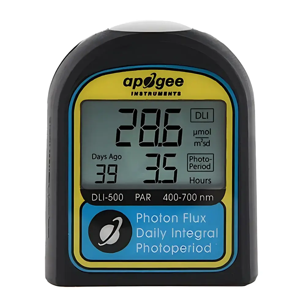 Apogee DLI400 / DLI500 / DLI600 Photosynthetic Photon Flux Density (PPFD) and Daily Light Integral (DLI) Integrating Meters