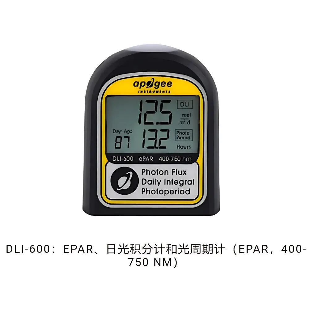 Apogee DLI400 / DLI500 / DLI600 Photosynthetic Photon Flux Density (PPFD) and Daily Light Integral (DLI) Integrating Meters