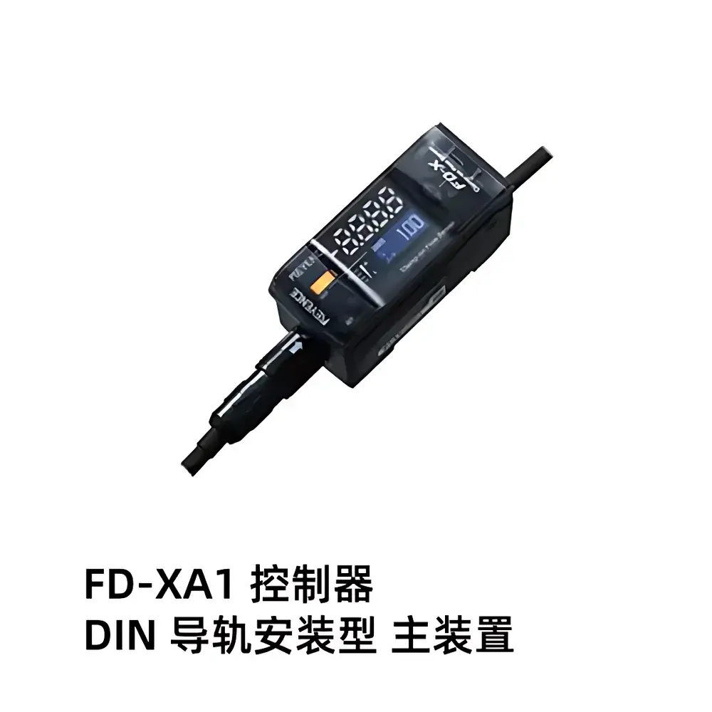 KEYENCE FD-XS8 Clamp-on Ultrasonic Flow Sensor Head with FD-XA1 Controller and FD-XC8R2 Clamp Assembly