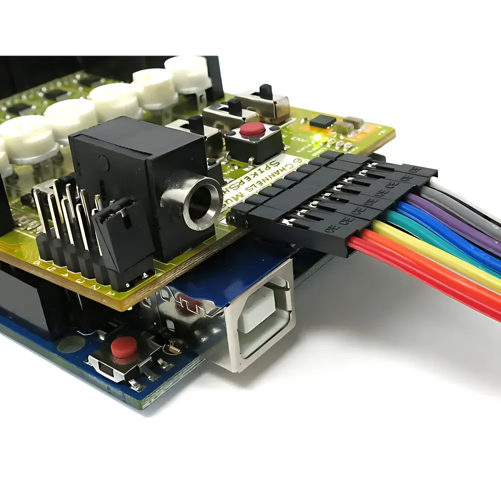Backyard Brains Muscle SpikerShield Pro – 6-Channel Electromyography (EMG) Shield for Arduino