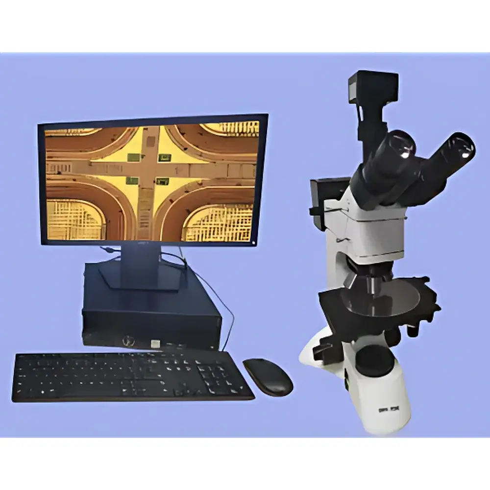 Caikon DMM-900C Inverted-Style Upright Reflected/Transmitted Light Metallurgical Microscope with Integrated 5-MP Digital Imaging System