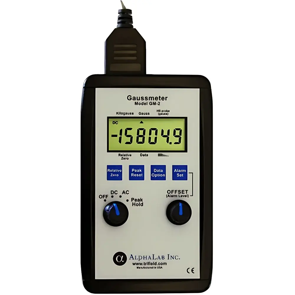 AlphaLab GM2 Single-Axis DC/AC Gaussmeter Magnetometer