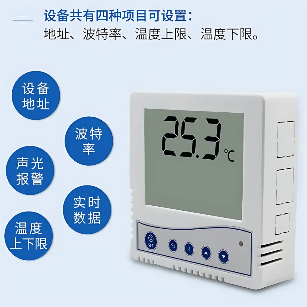 RenKe RS-WD 86×86 mm Single-Temperature Transmitter with LCD Display (Analog Output)