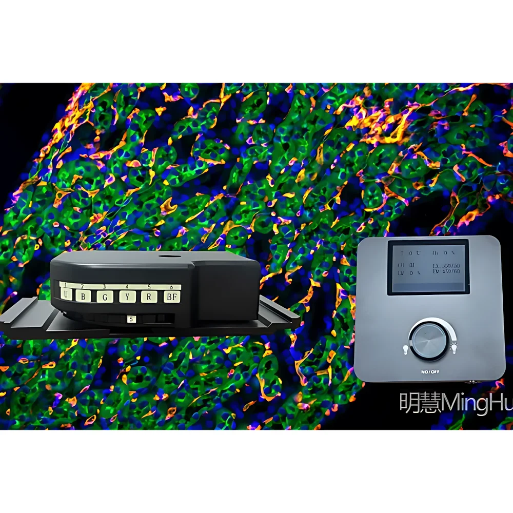 MingHui H6-LED-IMH Six-Position Inverted Fluorescence Illumination Module for Olympus IX73 Microscope