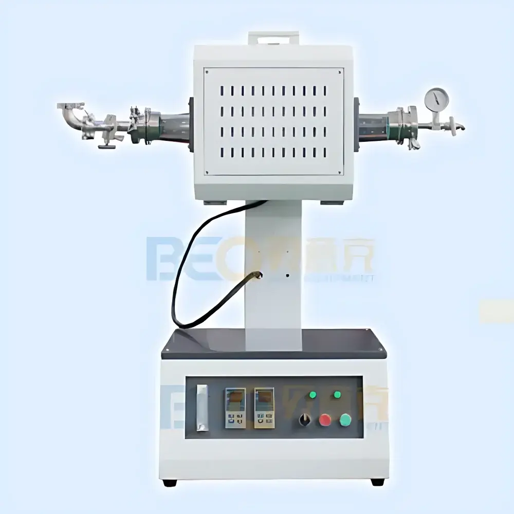 BEQ BTF-1200C-II-S-H-60 Dual-Zone Rotatable Vacuum Tube Furnace with 60 mm Quartz Tube