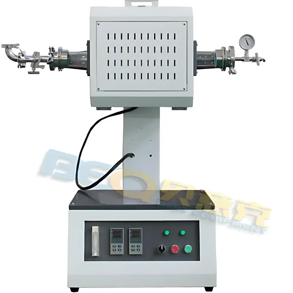 BEQ BTF-1200C-II-S-H-60 Dual-Zone Rotatable Vacuum Tube Furnace with 60 mm Quartz Tube