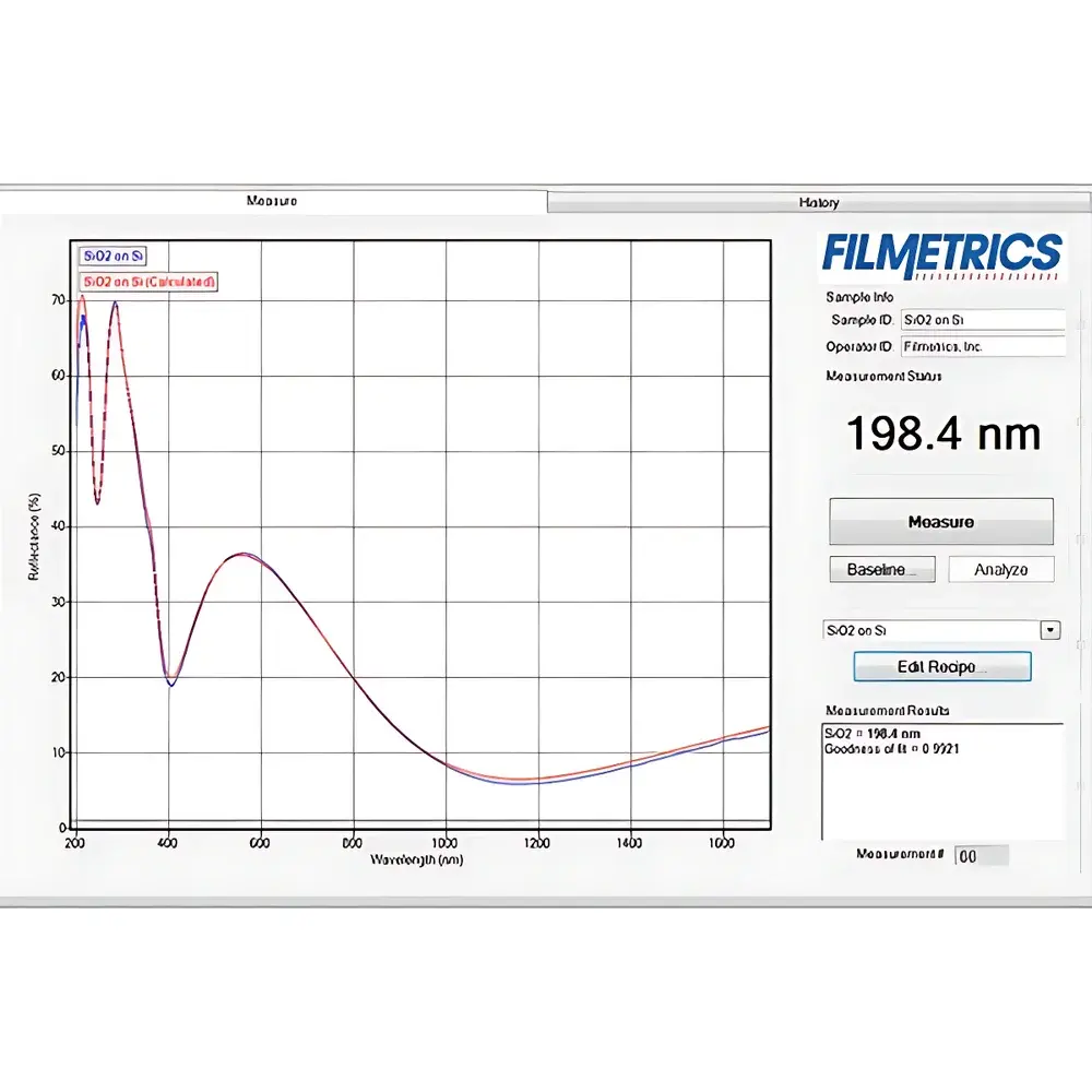 Filmetrics F3-sX White Light Interferometric Thin-Film Thickness Measurement System