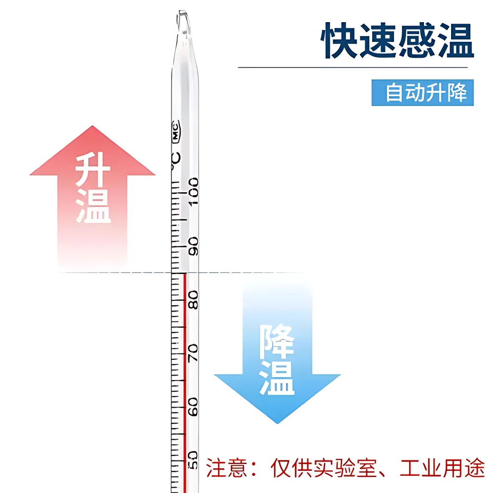 MITR Red-Liquid Glass Thermometer for Water & Oil Temperature Measurement in Industrial and Laboratory Applications